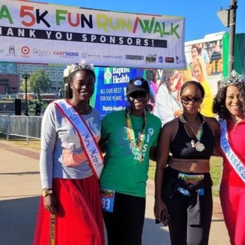 Ms. Arkansas Senior America 2022 Dr. Margaret Pace attending Rasta 5K Run in Little Rock